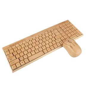 Бамбуковый USB, бесшумный настольный компьютер, клавиатура для ноутбука, Беспроводной 108 ключ, деревянный 2,4 г, оптическое ТВ, Espanol 10 м (30 футов) CN;JIN - Product Image 1