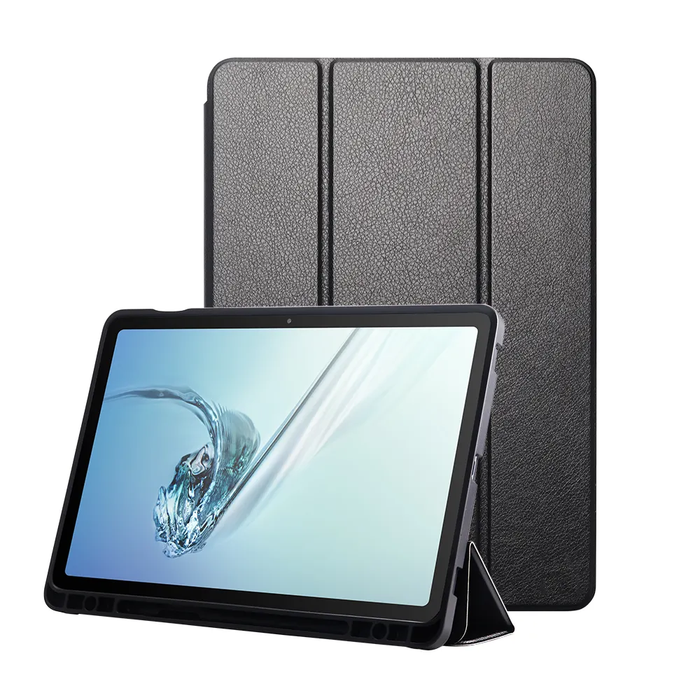New Tri-Fold Smart Soft Shell Con La Penna Slot Dell'unità di elaborazione Della Copertura del Cuoio Per Samsung Galaxy Tab S7 10.4 Pollici