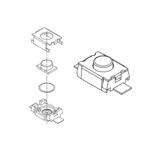 Oyun düğmesi yuvarlak kafa dokunun anahtarı 3*5*3.5mm mikro anahtarı dikey inceliğini anahtarı - Product Image 5