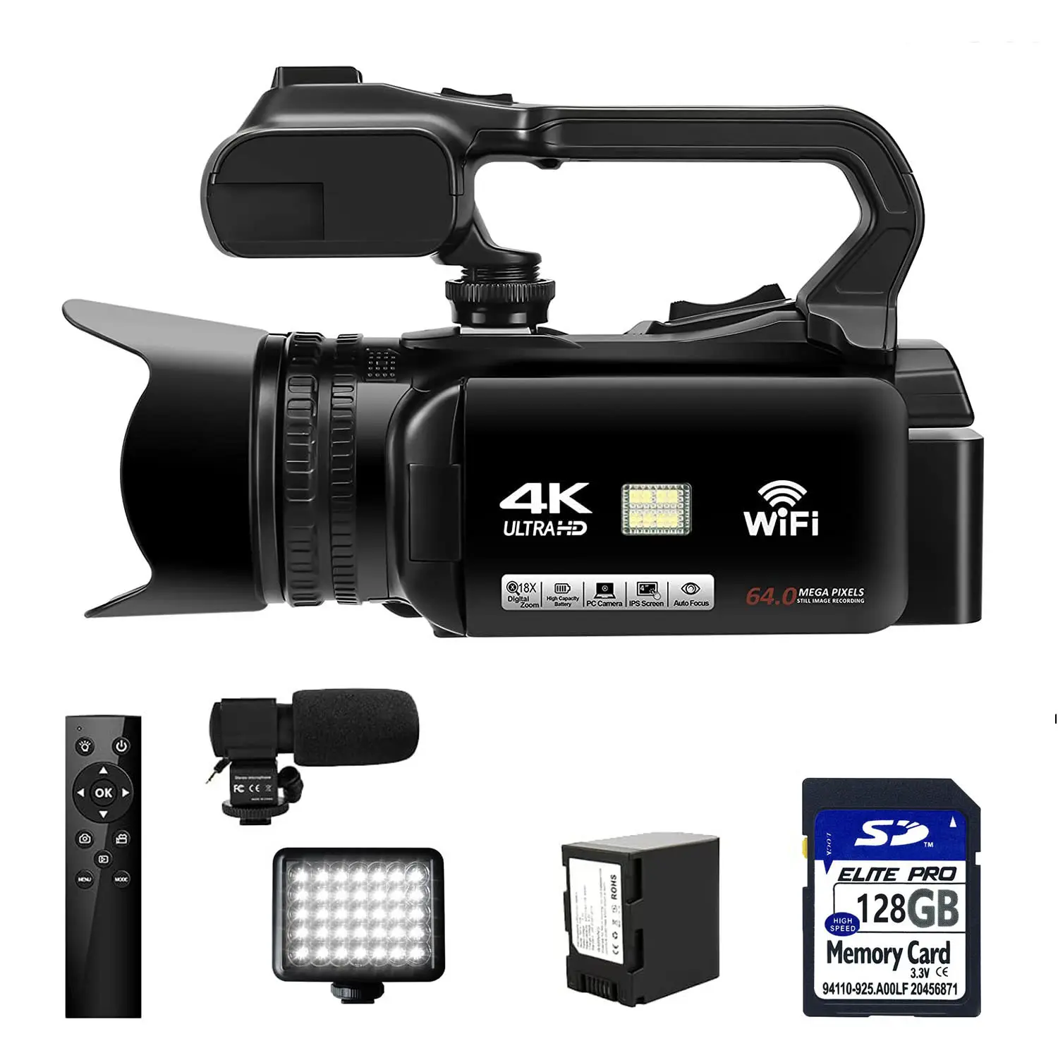 Fornitura di produzione videocamera digitale 4K videocamera WIFI da 64mp videocamera per Vlogging 4K telecamera per Streaming Live