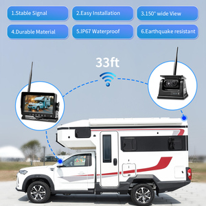 Support 512GB MDVR 7 Inch IPS Screen with Magnetic Base Solar Battery <strong>Digital</strong> Wireless Back up Camera Reverse Aid System for RV - Product Image 5