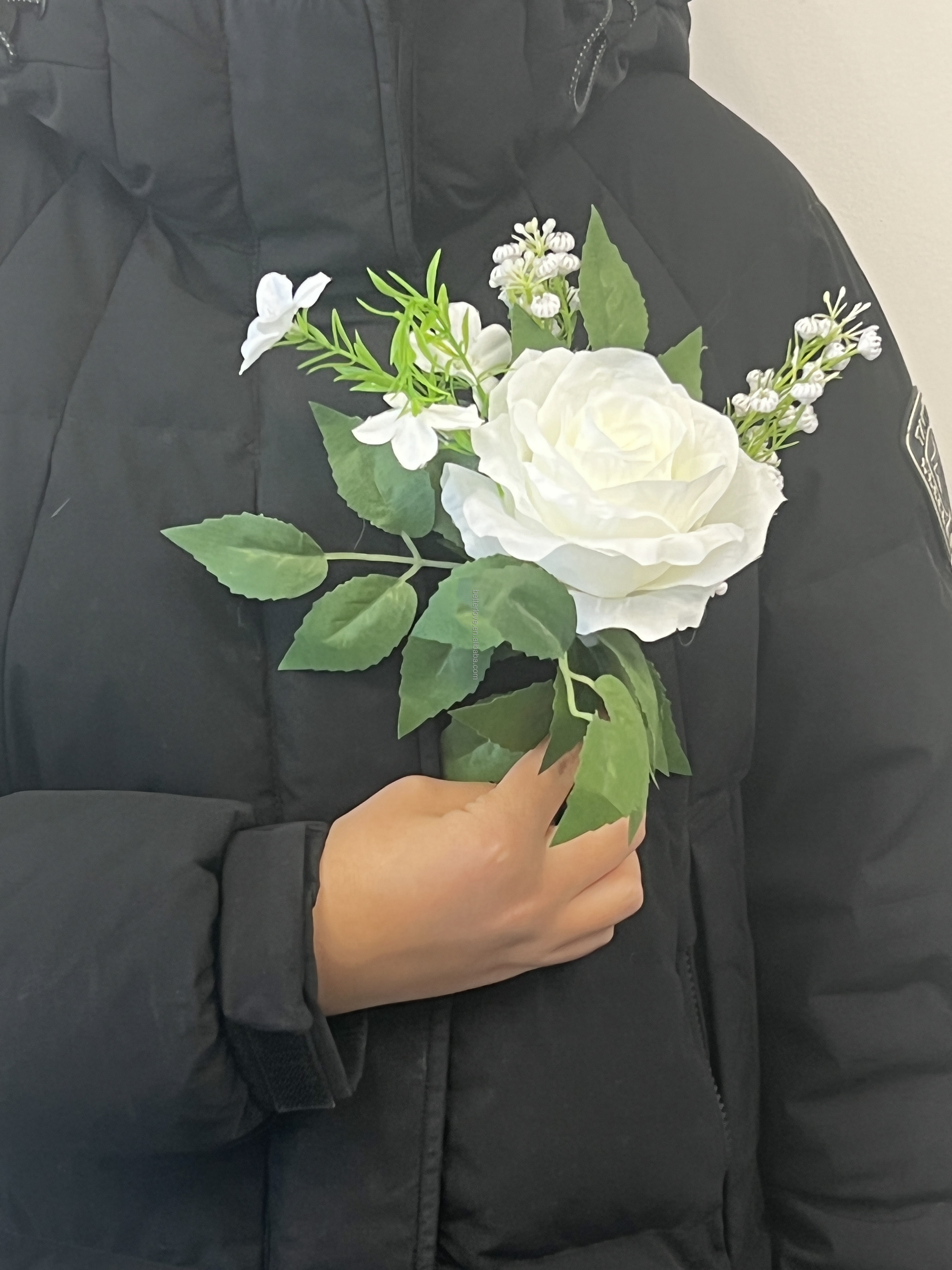 Corsages blancs et verts