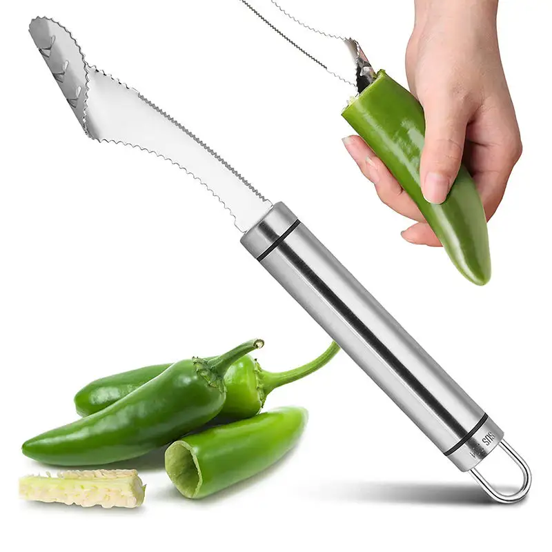 Нож для резки перца Jalapeno, нож для удаления сердцевины семян, кухонные инструменты для фруктов