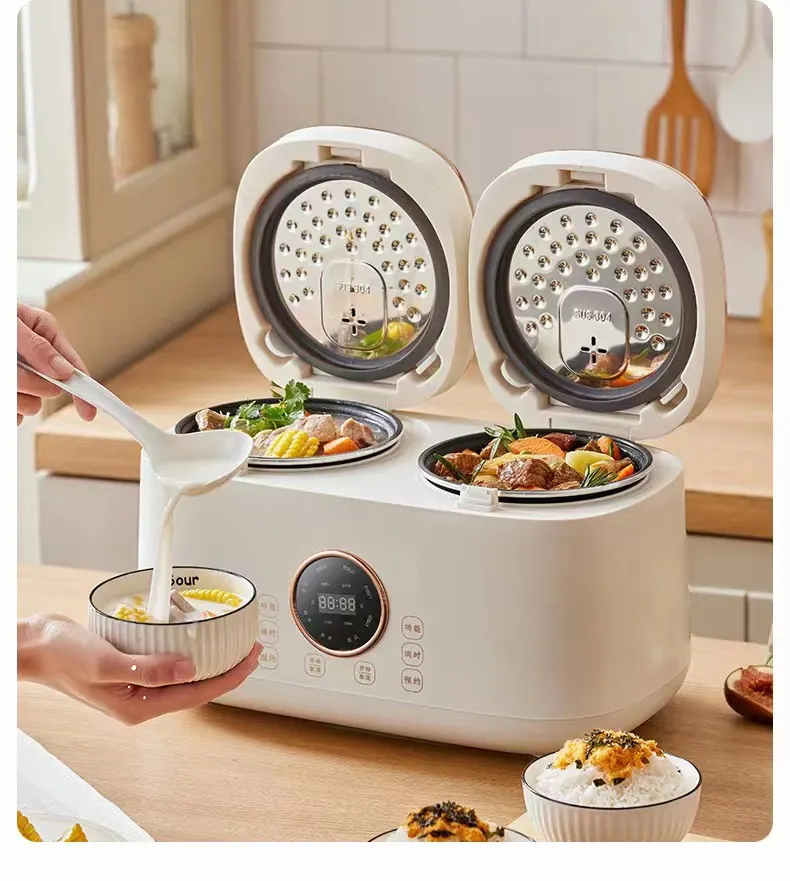 Mini Pequeno Multi-Function Household Double Pot All-in-One Smart Rice Cooker
