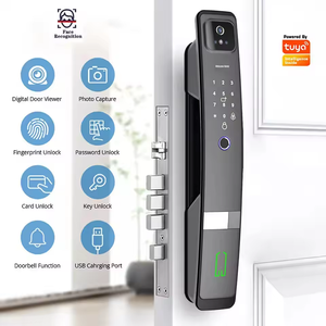 Kamera Tuya App ile 3D yüz tanıma otomatik akıllı kapı kilidi akıllı anahtarsız parmak izi kilidi uzaktan kilidini - Product Image 2