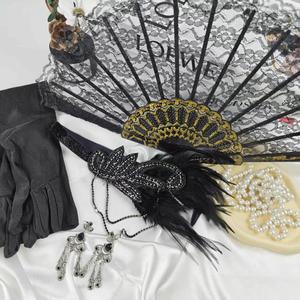 1920 년대 플래퍼 원피스 액세서리 복고풍 파티 소품 개츠비 찰스턴 머리띠 댄스 파티 다이아몬드 깃털 머리 장식 - Product Image 5