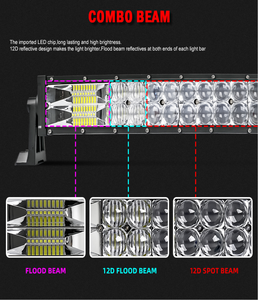 Evrensel 12V/24V kavisli LED ışık Bar 22/32/42/52 inç nokta sel Combo işın 2 satır çalışma ışığı arabalar için yeni otomatik lamba - Product Image 2