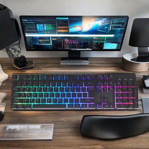 Teclado de gaming mecánico personalizado para gaming, Teclado retroiluminado con cable - Product Image 4