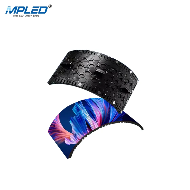 Pantalla Led flexible de creatividad MPED SMD 3 en 1 P1.25 P1.56 P1.86 P2 P2.3 P2.5 P3 señal flexible led para exteriores