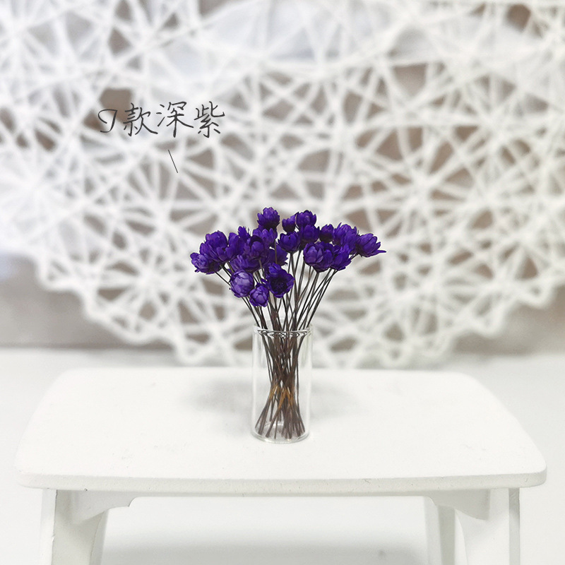 Estilo I: Flor Estrella Morado Intenso + Botella de Vidrio