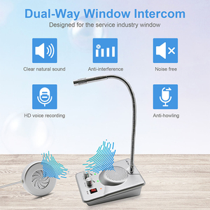 Dayatech-sistema de intercomunicación WI08 para ventana, interfono con micrófono, altavoz, manos libres, contador de dos vías, intercomunicador, venta al por mayor - Product Image 2