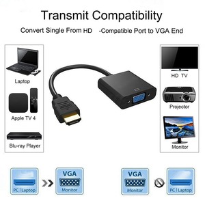 Factory Hot Selling 1080p Format HDTV <strong>VGA</strong> Video Converter Adapter Cheap Audio Cable HD <strong>Input</strong> Output Wire PVC Braid <strong>Computer</strong> - Product Image 4
