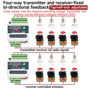 380V 4-Channel Bidirectional Feedback <strong>Wireless</strong> IO Transmission <strong>Relay</strong> <strong>Controller</strong> Remote Control Switches Remote Control Switches - Product Image 2
