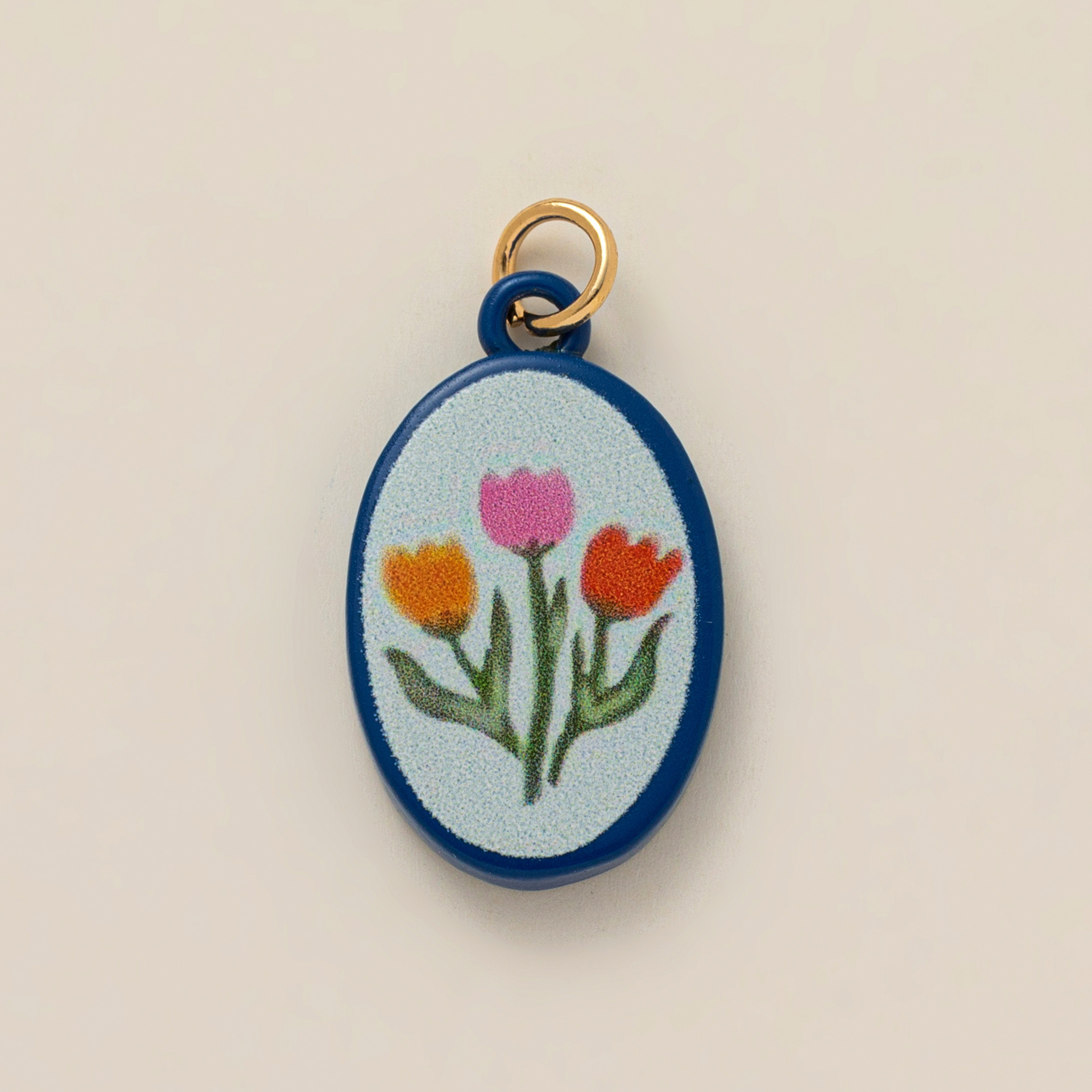 Three-color flower pendant