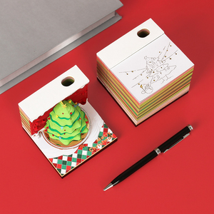 Customized Gifts Diy Christmas Tree <strong>Shape</strong> <strong>Memo</strong> Pad <strong>Custom</strong> Sticky <strong>Notes</strong> Notepad Kawaii Stationery Gifting Paper <strong>Block</strong> - Product Image 2