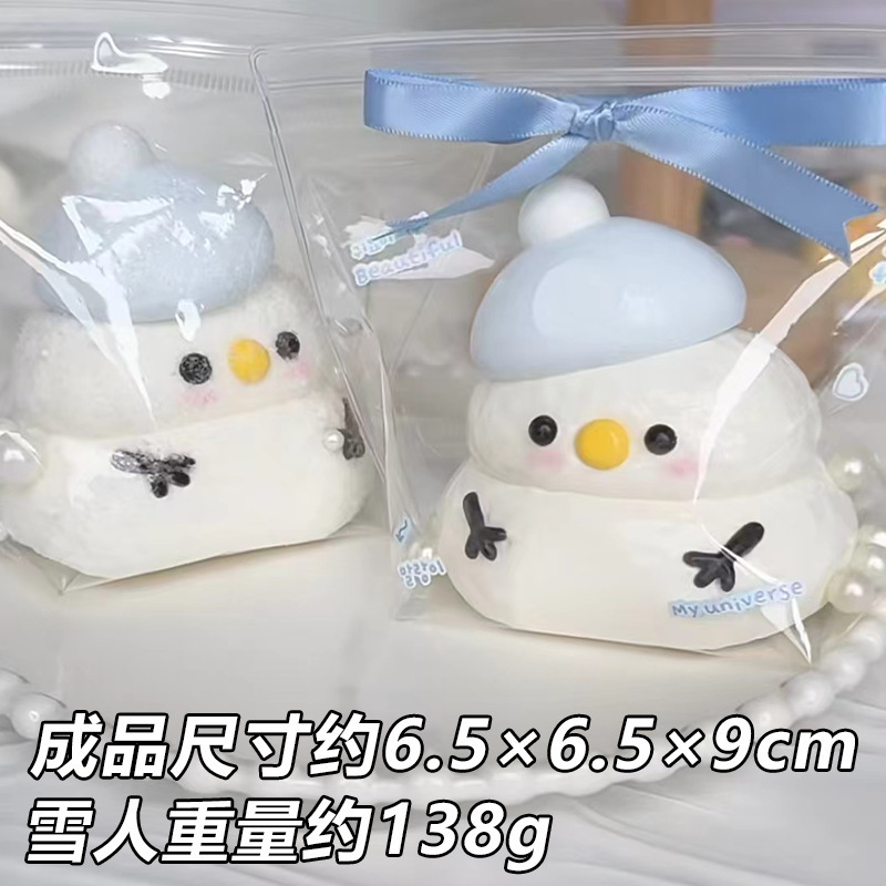 Blue-hatted snowman