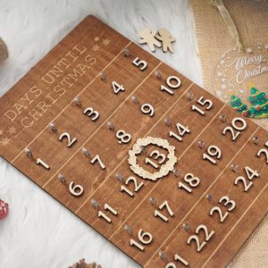 2024 Giáng sinh phiêu lưu lịch: Gỗ đếm ngược treo tường, Merry Xmas cửa trước dấu hiệu cho trẻ em gia đình kỳ nghỉ bên - Product Image 6