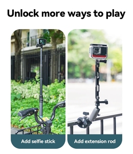 GoPro Hero 10 9 8 7 6 5 4、DJIアクションカメラ用1/4スレッド付きボールヘッドマウント付きテレスシンクランプマウント - Product Image 5