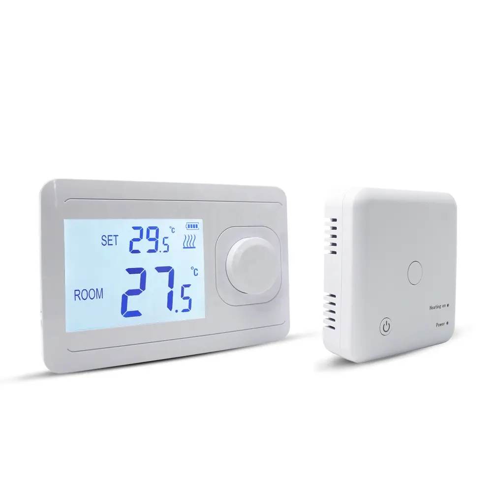 Wireless Digital Room Thermostat for Gas Boiler Heating Thermostat 10A White Backlight RF Boiler Control