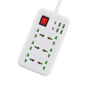 Werkseitige industrielle Großhandels steckdose mit 4 USB-und 2 PD-Ladeans chl üssen 10A-Verlängerungssteckdose - Product Image 1