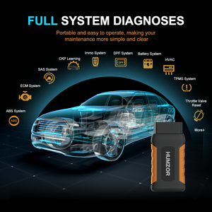 HUMZOR ND326 Herramienta de programación de llaves profesional Herramienta de diagnóstico de sistema completo de coche Software Actualizaciones gratuitas Escáner OBD2