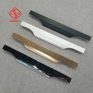 Bán buôn hiện đại tối giản đơn giản Matt Đen Nhà Bếp ẩn ngăn kéo đồ nội thất cạnh xử lý bằng gỗ hợp kim nhôm xử lý - Product Image 1