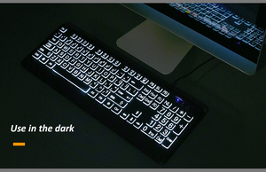 DIY Keycaps Large Print Letters Hintergrund beleuchtung Tragbare Computer tastatur für ältere Menschen - Product Image 4