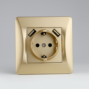 Venta caliente de fábrica Enchufe de pared estándar europeo con interfaz USB A + C Enchufe de interruptor de pared multifuncional - Product Image 3