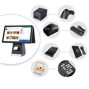 Pantalla dual de 15 pulgadas con carcasa de aleación de aluminio de 9,7 pulgadas Touch All In One Fanless Pos Systems para tienda - Product Image 5