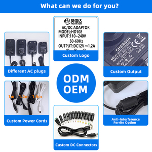 อะแดปเตอร์แปลงไฟ12V1A DC 12V เอาต์พุต1A สำหรับกล้องวงจรปิดอุปกรณ์เครือข่าย LED สายไฟ EU 12W - Product Image 4