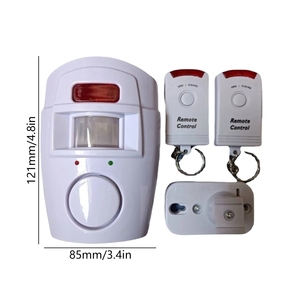 Alerta de seguridad para el hogar Sensor infrarrojo Detector de movimiento antirrobo Sistema de alarma inalámbrico + 2 controles remotos Monitor de alarma - Product Image 3
