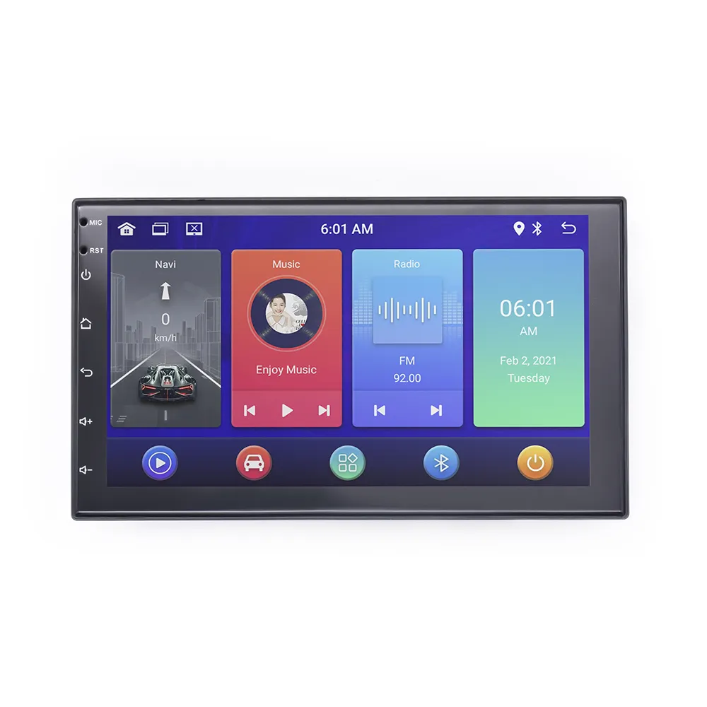 Universele Auto Multimedia Audio Systeem 7 Inch Auto Ips Screen Bt Wifi Carplay Dsp 2din Dash Android Auto Radio Dvd speler