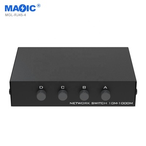 New Bi Directional Adaptive Network <strong>KVM</strong> <strong>Switch</strong> 10m-1000Mbps <strong>4</strong> <strong>Input</strong> <strong>1</strong> <strong>Output</strong> RJ45 Splitter <strong>Switch</strong>