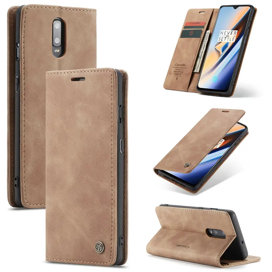 CaseMe-funda de teléfono para One Plus 7, billetera con tarjetero, funda con tapa de cuero para One Plus 7 Pro