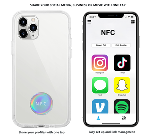 Chenxin Custom13.56mhz NFC Ntag215 çip uniqure QR kodu RFID etiketi Logo baskı akıllı dokunmatik epoksi anahtarlık ile sosyal medya etiketi - Product Image 5