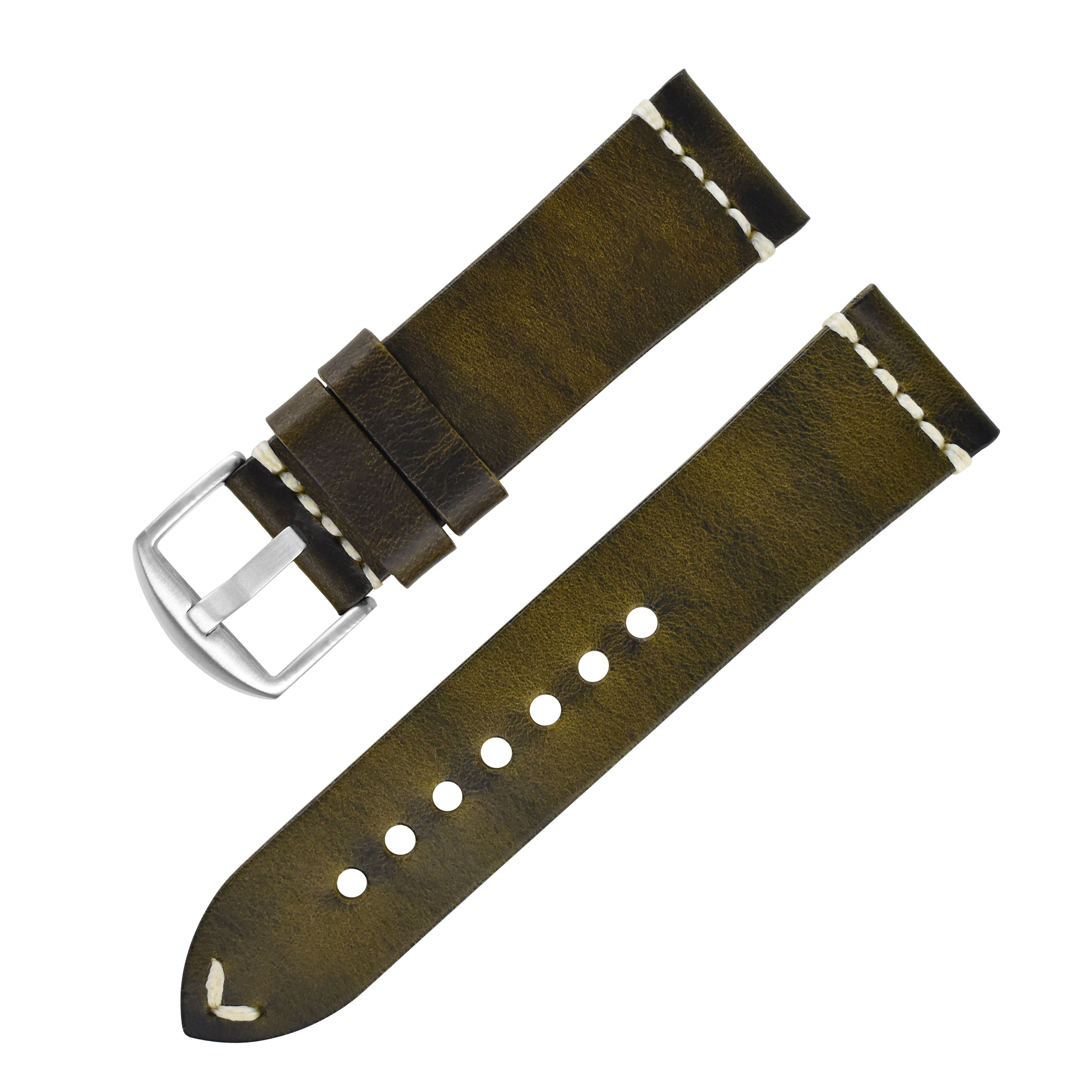 Boucle vert-argent K009S