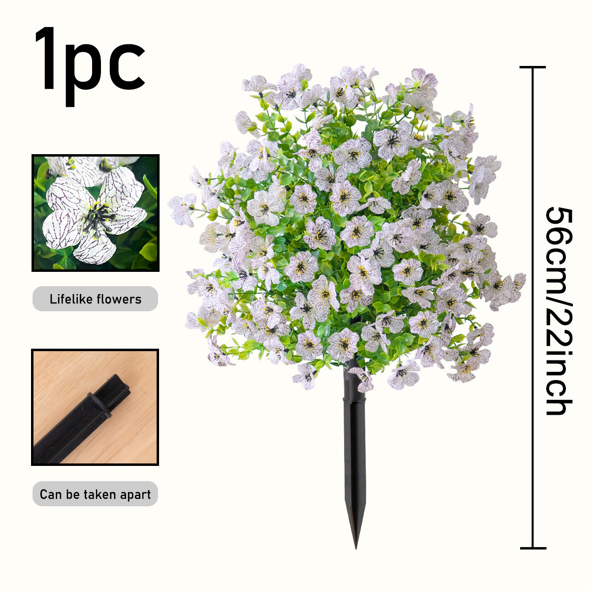 Violet Ground Bush, White