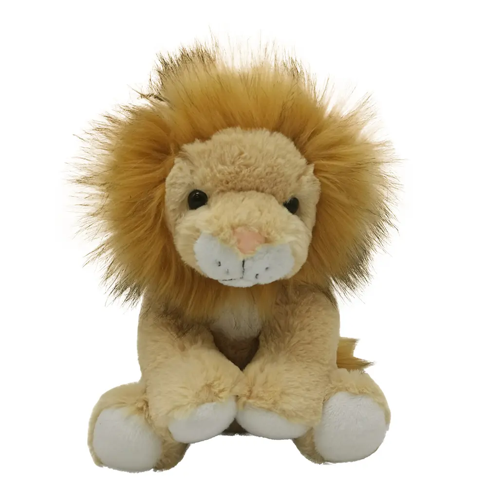 Brinquedo de pelúcia de leão de pelúcia, barato, realista, selvagem, animal, brinquedo, atacado, logotipo personalizado, bonito, pelúcia, leão