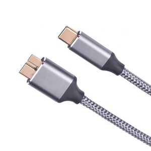 镀镍尼龙编织 Usb 3.0 C 型到 Usb 3.0 Micro B Usb C 电缆用于硬盘 - Product Image 4