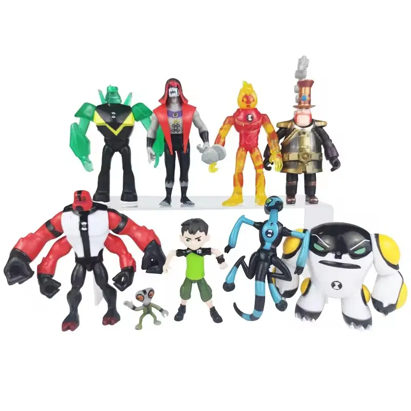 AL venta al por mayor Benes cuatro brazos materia gris Heatblast modelo 9 Uds Ben 10 juguete Protector de figuras de acción de la tierra