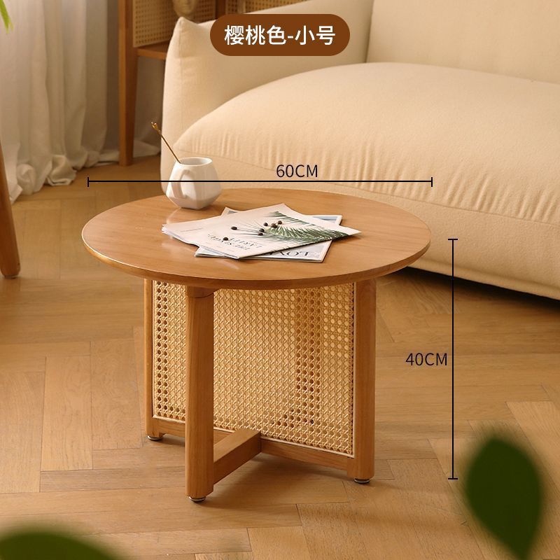 Cherry color - 60cm solid wood woven rattan