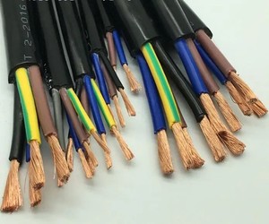 Fabrika fiyat bakır kablo kraliyet kablosu esnek kablo RVV 2 3 4 5 çekirdek 0.75 1 1.5 2.5 4 6mm elektrik PVC güç kablosu tel - Product Image 1