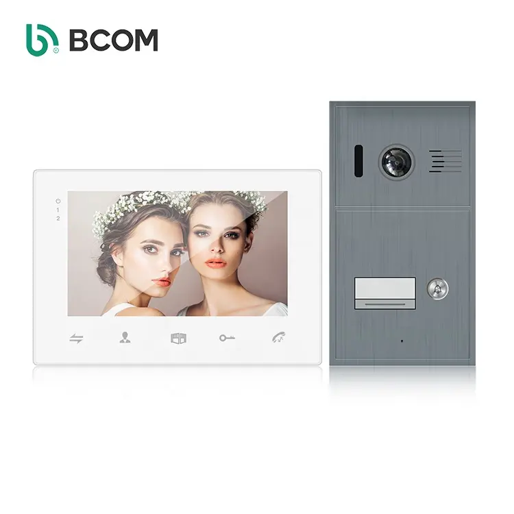 Bel Pintu Video Ponsel, 2 Kawat Multi Apartemen Video Pintu Telepon Sistem Interkom Kabel Tahan Air Bel Pintu Desain Baru China Kartu Memori Max. 32G Kartu SD