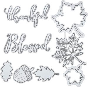 Thanksgiving Fall Metal Die Cuts for Card Making Embossing <strong>Stencils</strong> Includes Maple Leaf Die Cuts <strong>Stencils</strong> Fall Leaves Cut Dies