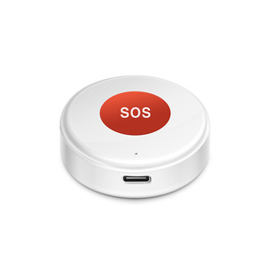 Button WiFi SOS with Neck <strong>String</strong> -Tuya Smart Life APP Compatible - Type-<strong>C</strong> USB - Rechargeable Battery - Product Image 4