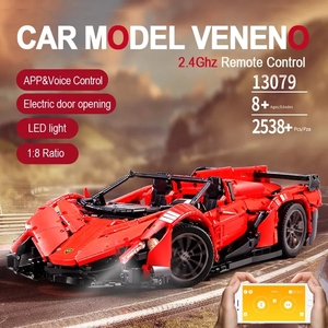 Mold King 13079 Rc car red poison sports car mobile app programmazione telecomando elettrico assemblaggio auto building blocks