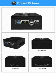 2*82599ES 10G SFP Ports Industrial Pc Mini Case N100 Quad Core Rugged <strong>X86</strong> 2.5G Ethernet X710-DA4*4 SFP Option <strong>Embedded</strong> <strong>Computer</strong> - Product Image 6