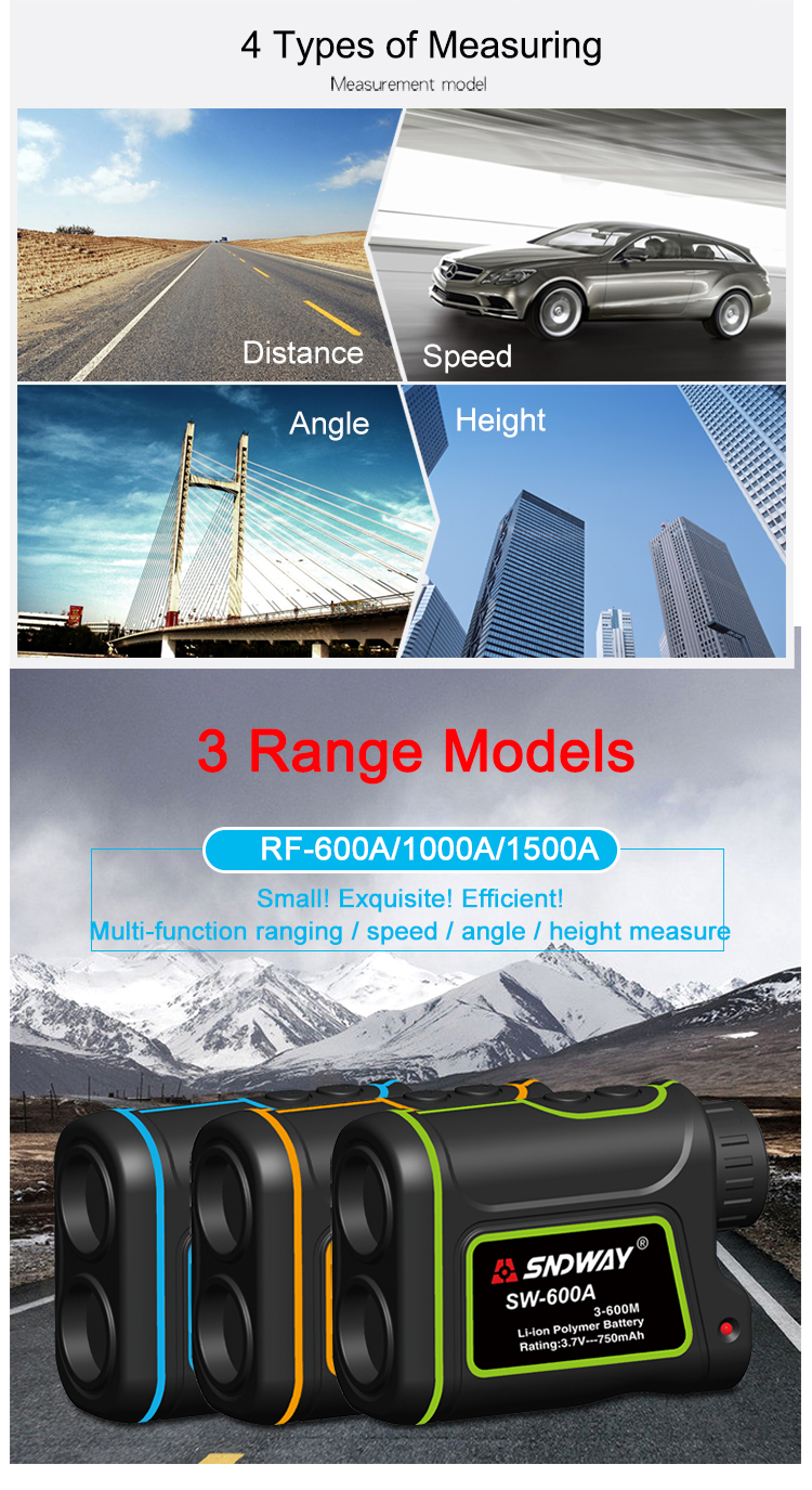 SNDWAY SW-1000A長距離距離ファインダー多機能速度高レーザー