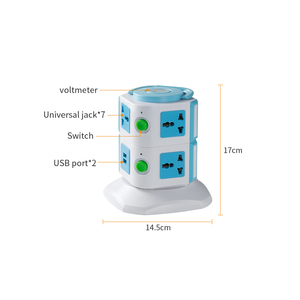 ซ็อกเก็ตต่อขยายแบบยุโรปพร้อมพอร์ต USB 2พอร์ตความยาวสาย3ม. 10A กระแสไฟ - Product Image 1