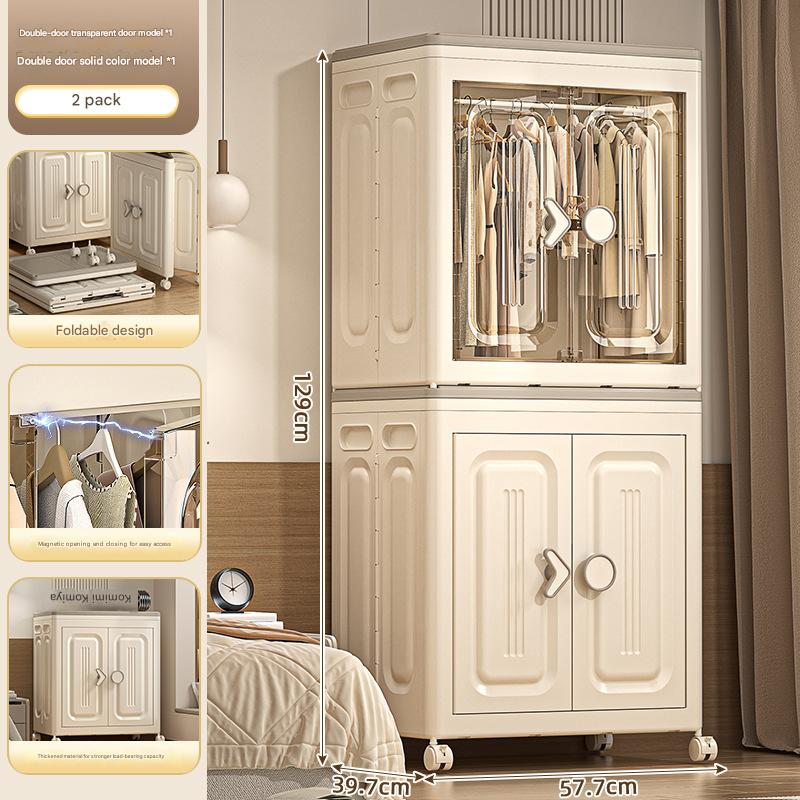 two-double door solid color transparent foldable belt pulley